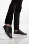 Men's Black Casual Lightweight PU Stitched Sole Walking Guaranteed Sports Sneakers - 8