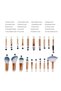20-Piece Foundation Concealer Eye Shadow Makeup Brush Set, Shell Design, Pink Gold - 2