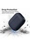 حافظة سماعات أذن، غطاء ناعم من مادة TPU لـ AirPods Pro 3 مع حزام يد، تصميم بملمس جلدي، نمط خشبي، أزرق غامق - 6