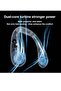 360° Adjustable Bladeless Neck Fan,Ultra Quiet Rapid Cooling,4000mAh Rechargeable,Green - 5