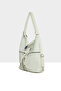 White Women's Soft Textured Handbag with Detailed Straps and Loose Back Strap M000008748 - 2