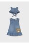Newborn Girl Denim Dress with Hat