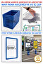 10 Pcs Blue A6 Price Tag Frame and Acetate - A6 Frame and Inner Pocket (Latch Not Included)