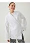 Cotton Muslin Kimono with Tie Detail - White - Benin - 2