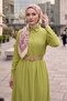 Straw Belted Double Set 1687 - Green - 3
