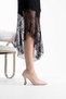 Women's Beige Skin Heeled Shoes Tr08Ms45P - 3