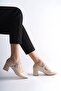 Beige patent leather high heeled women's shoe tr16ms01b - 3
