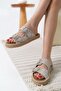 Suede Gray Stone Women's Slippers Tr35My05G - 5