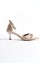 Women's Beige Heeled Shoes Tr08Ms28B