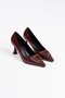 Women's Burgundy Patent Leather Shoes Tr08Ms09C - 2