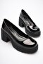 Women's Black Patent Leather Casual Shoes Tr06Ms04A - 2