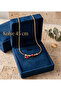 Gold Color Red Enamel Fish Model Zircon Steel Necklace - 4