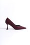 Women's Burgundy Satin Stiletto Tr08Ms27F - 4