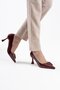 Women's Burgundy Patent Leather Shoes Tr08Ms09C