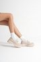 Buckle Detailed Beige Suede Casual Loafer Shoes Tr10Ms04D - 4