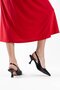 Angelica Women's Black Crinkled Patent Leather Heeled Shoes - 6