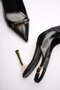 Stylish Buckle Pointed Toe Thin Heeled Ankle Strap Women's Shoes - 6
