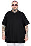 Mode XL Large Size Polo Zipper T-Shirt 25550 Black