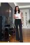 Black High Waist Flare Pants - 5