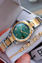 Young Women's Wristwatch 3 Atm Waterproof Green Color Steel Band 2005C7Bk - 6