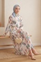 Pleated Skirt Satin Double Set 1693 - 5