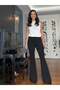 Black High Waist Flare Pants - 3
