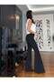 Black High Waist Flare Pants - 4