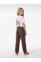 Cotton Short Sleeve Crew Neck Front and Back Embroidery and Plaid Appliqué Detail T-Shirt - 4