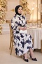 Pleated Skirt Satin Double Set 1693 - 5
