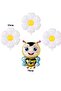🌼   Spring Themed Foil Balloon Set - Party Enthusiasm with Daisy and Bees! 🐝 ☁️