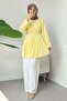 Ribbed Detailed Tunic 2380 - Yellow - 2