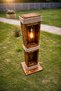 Rustic solid wood lamp x1 - 3