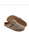 Imported Unisex Winter Closed-Toe Orthopedic Felt Daily Clog House Slippers - Tan