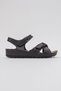 Women's striped sandal black - 2
