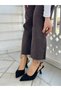 Black Suede (Bow) Bow Detail Women's Stiletto - 6