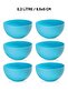 Round Mini Bowl Set 0.2 Liter X 6 Pieces Turquoise - 2