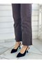 Black Suede (Bow) Bow Detail Women's Stiletto - 7