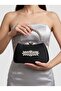 Special Design Black Color Satin Silver Crystal Stone Women's Evening Dress Bag with Handle