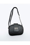 Women's Shoulder Bag with Three Zippers on the Front and Rotating Locking Feature