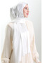 Long Fringed Viscose Shawl 70331-07 Ecru - 3