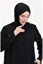 مقاس كبير حجر مطرز Ferace 5077-01 أسود - 3
