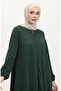 Zippered double mevlana abaya 2029-02 emerald green - 3