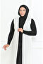 Large Size Flowy Long Seasonal Vest 8739-03 Off White - 3