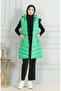 Hooded Quilted Puffer Vest 7003-07 Green