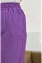 Elastic Waist Wide Leg Trousers 4501-02 Purple - 4