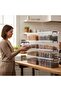 Set of 8 15 Liter (15X8) Horizontal Food Storage Containers with Plastic Locking Lids Kitchen Interior-Exterior Organizer