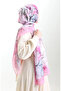 Hanzade French Silk Shawl 70330-15 Pink Gray - 3
