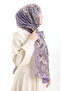 شال قطني كاراكا 82007-02 أرجواني بني - 3