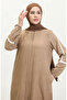 Print Detail Abaya 24018-02 Taupe color - 5