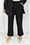 Elastic Waist Pocket Trousers 0118-01 Black - 4